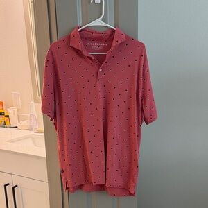 Mizzen+Main Men's Polo in Red with Pattern